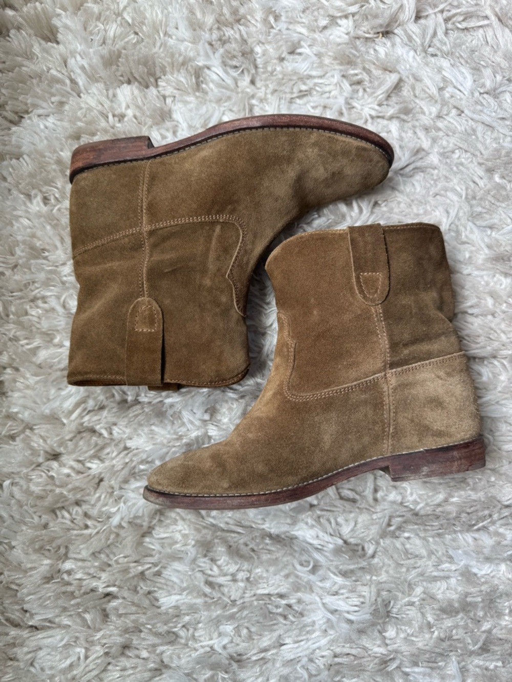 Isabel Marant Tan Suede Ankle Boots - Picture 7 of 8